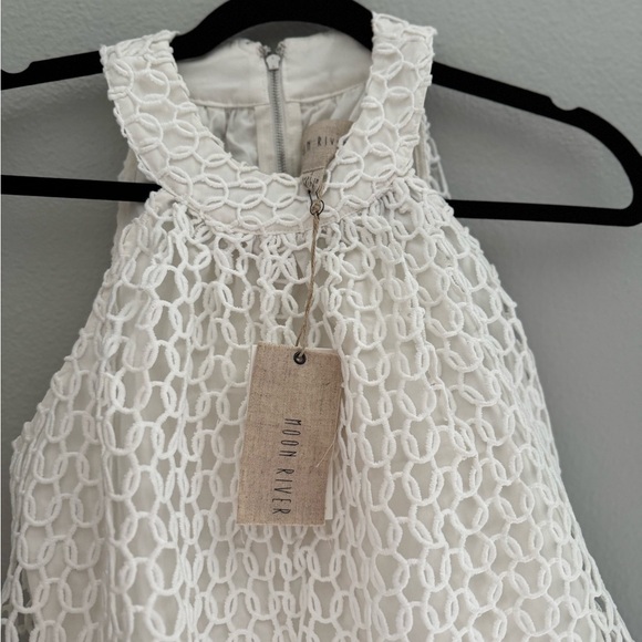 NWT Anthropologie White Eyelet Halter Top - Picture 3 of 4